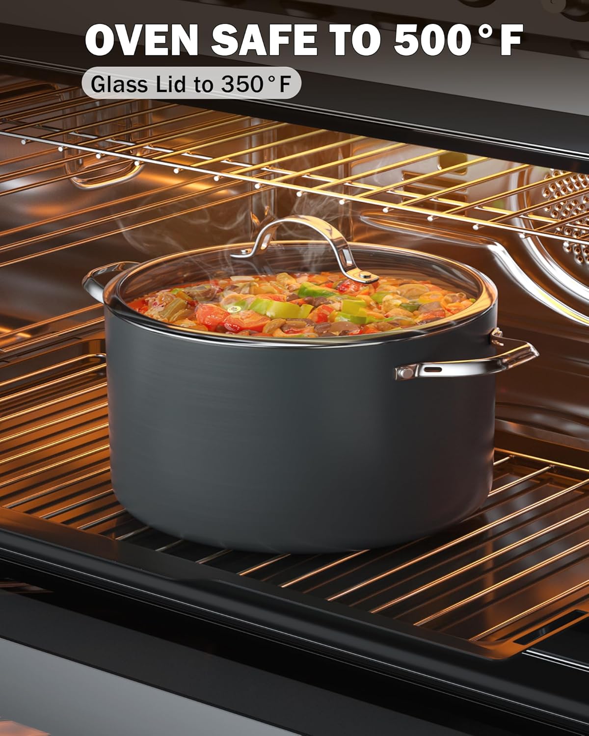 Cooks Standard 7-Quart Dutch Oven Pot with Glass Lid