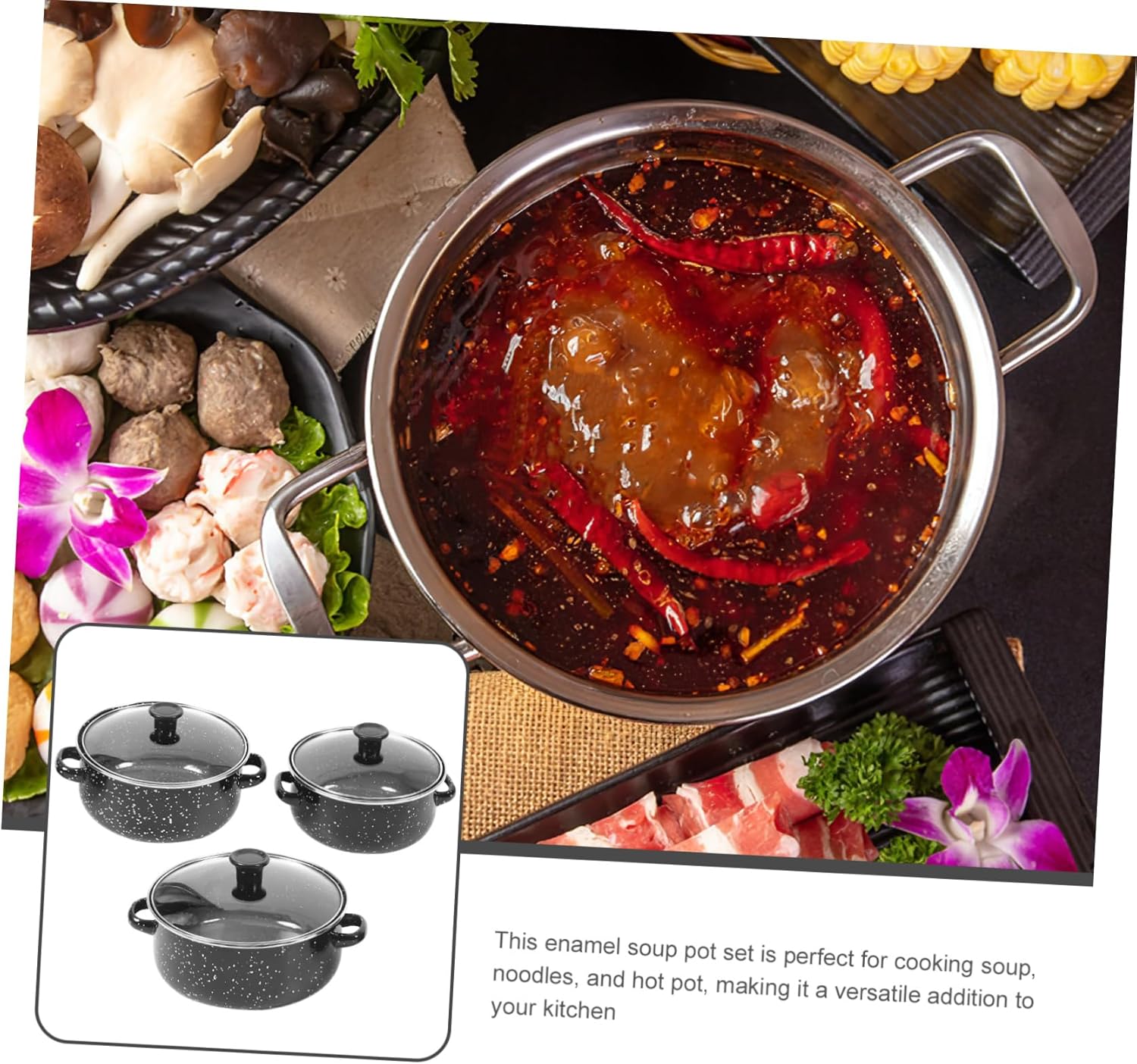 Sturdy Kitchen Essential Set with Dual Handles for Easy Cooking