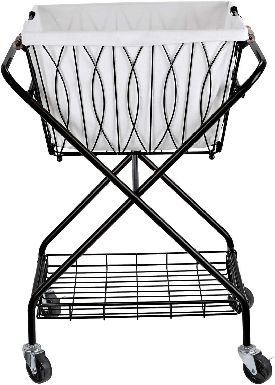 Artesa Verona Collapsible Laundry Cart Black Large