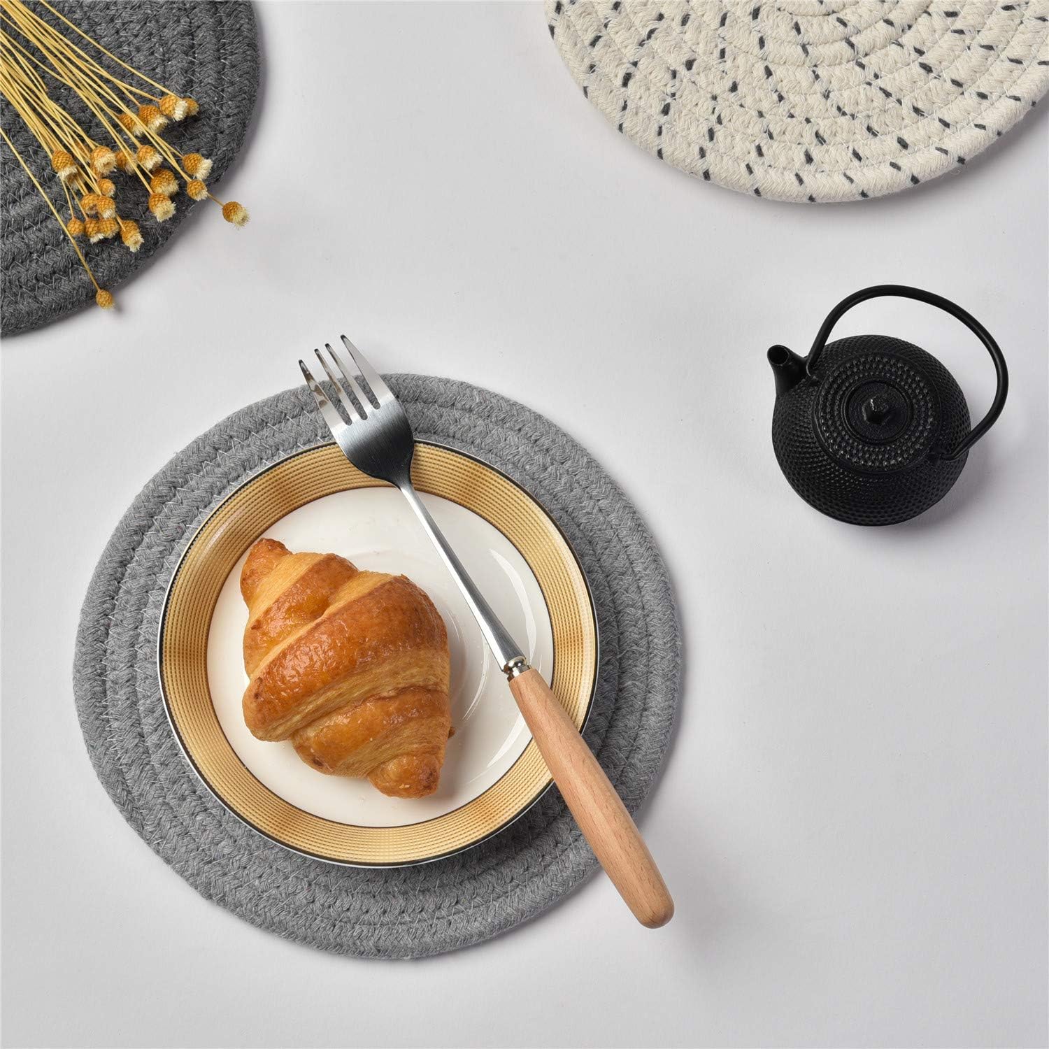 Potholders Set - Heat-Resistant 100 Cotton