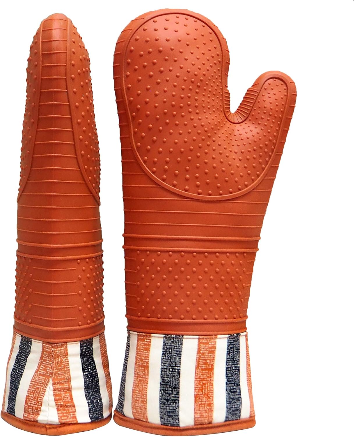 Heat-Resistant Silicone Oven Mitts for Baking