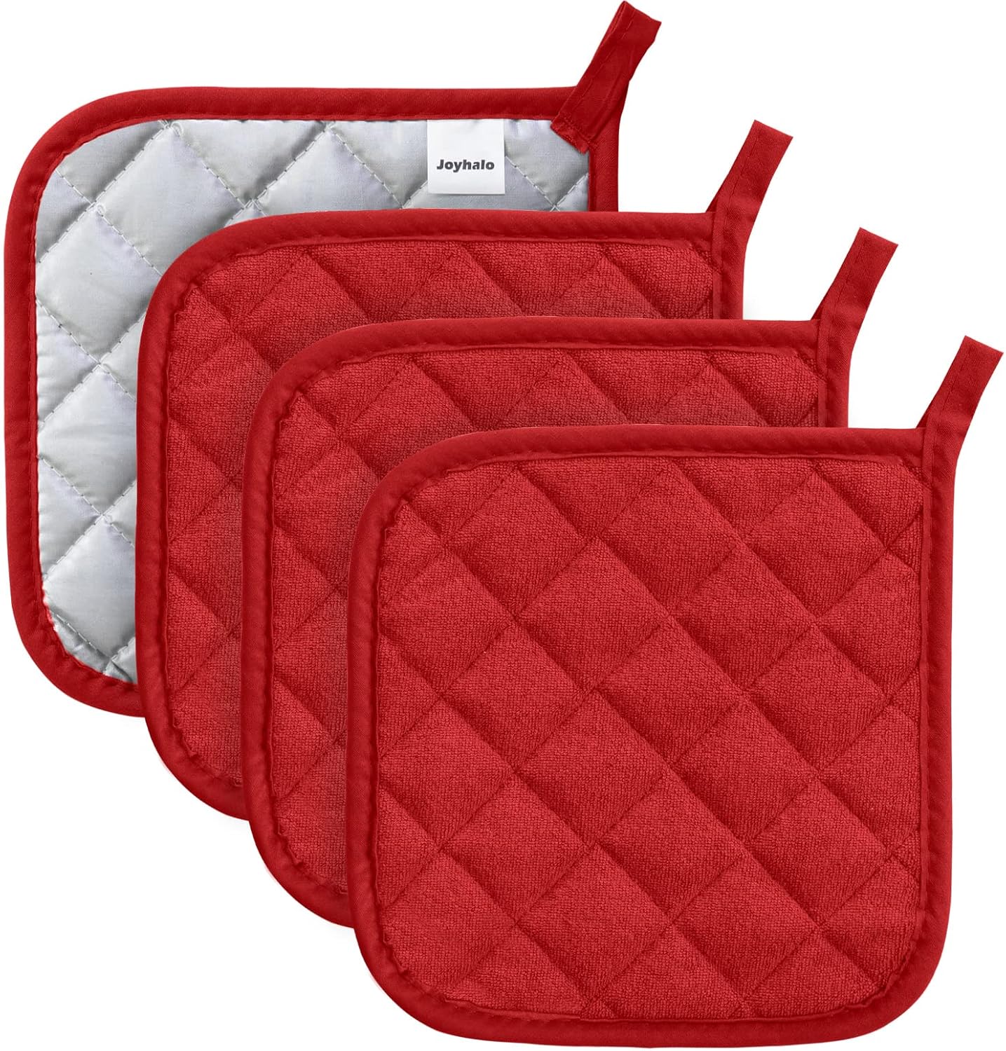 4-Pack Heat-Resistant Non-Slip Terry Cloth Pot Holders