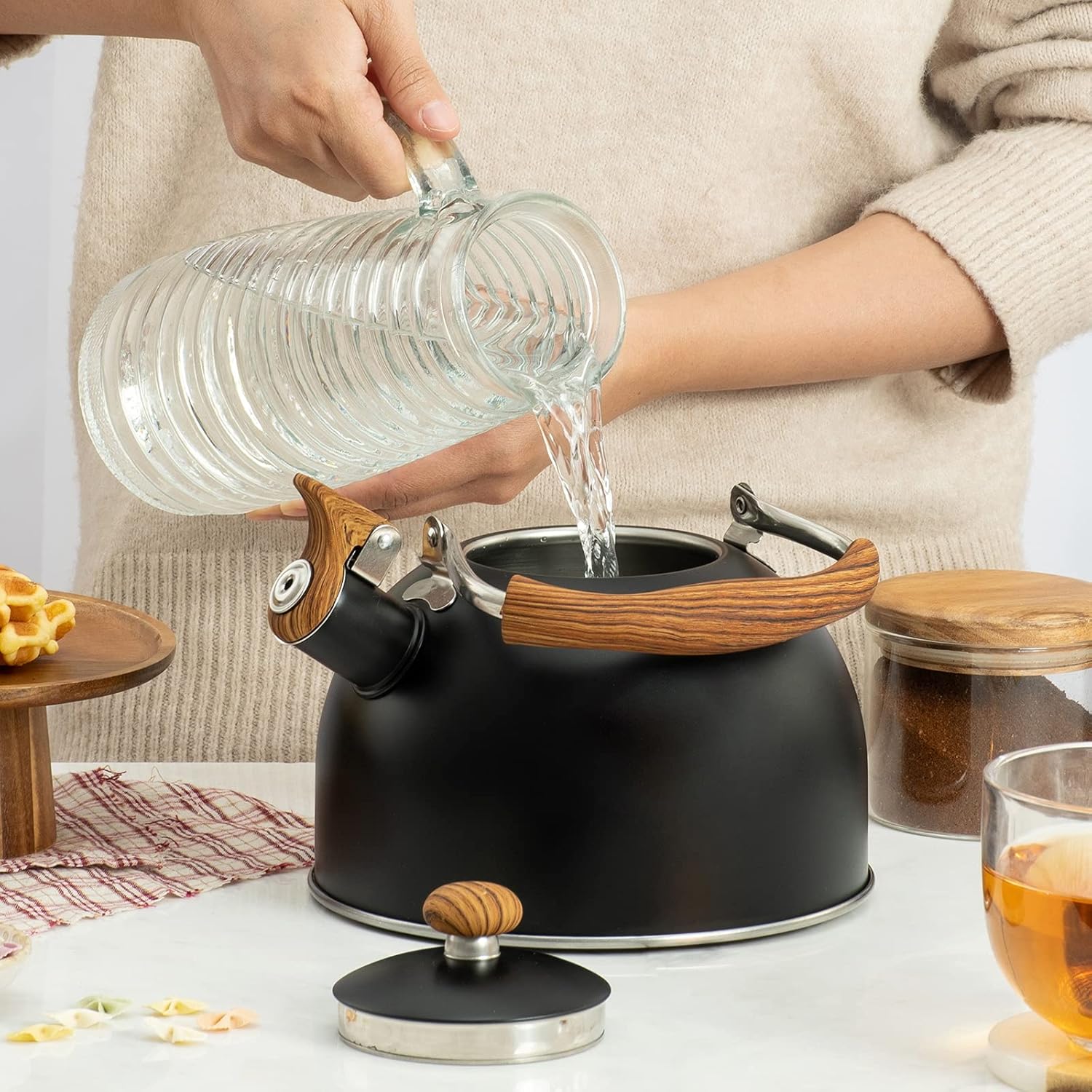 TEDSWAIT Whistling Coffee or Water Kettle 23 Quart
