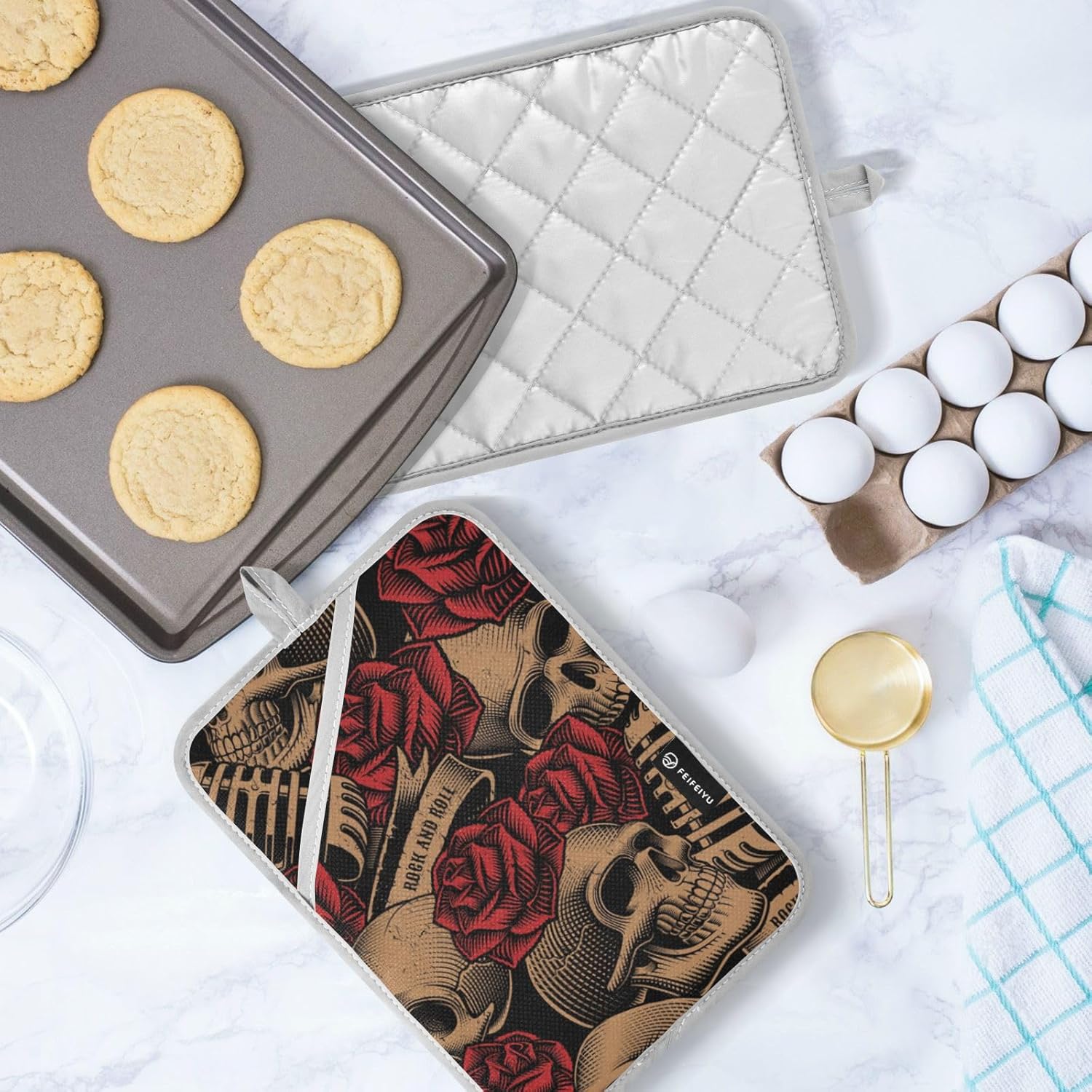 Personalized Skull Potholders from OURVII