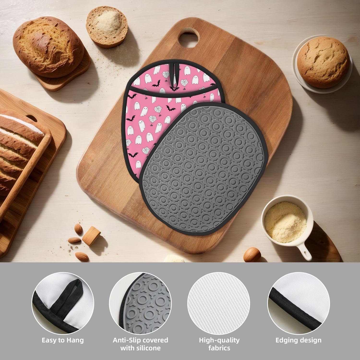 Start Cooking Halloween Heat-Resistant Potholder Durable Silicone Kitchen Tool