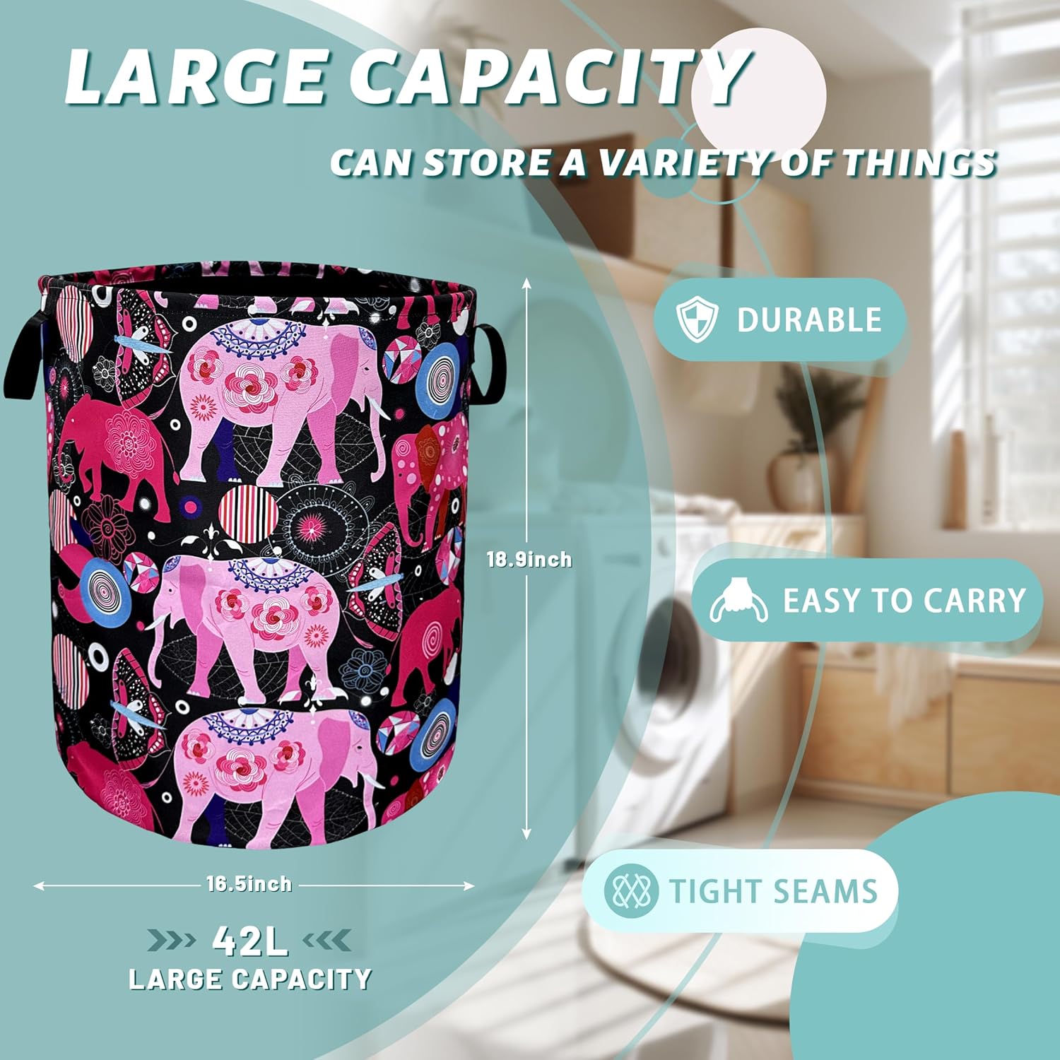 Compact Versatile Folding Laundry Basket for Home Storage