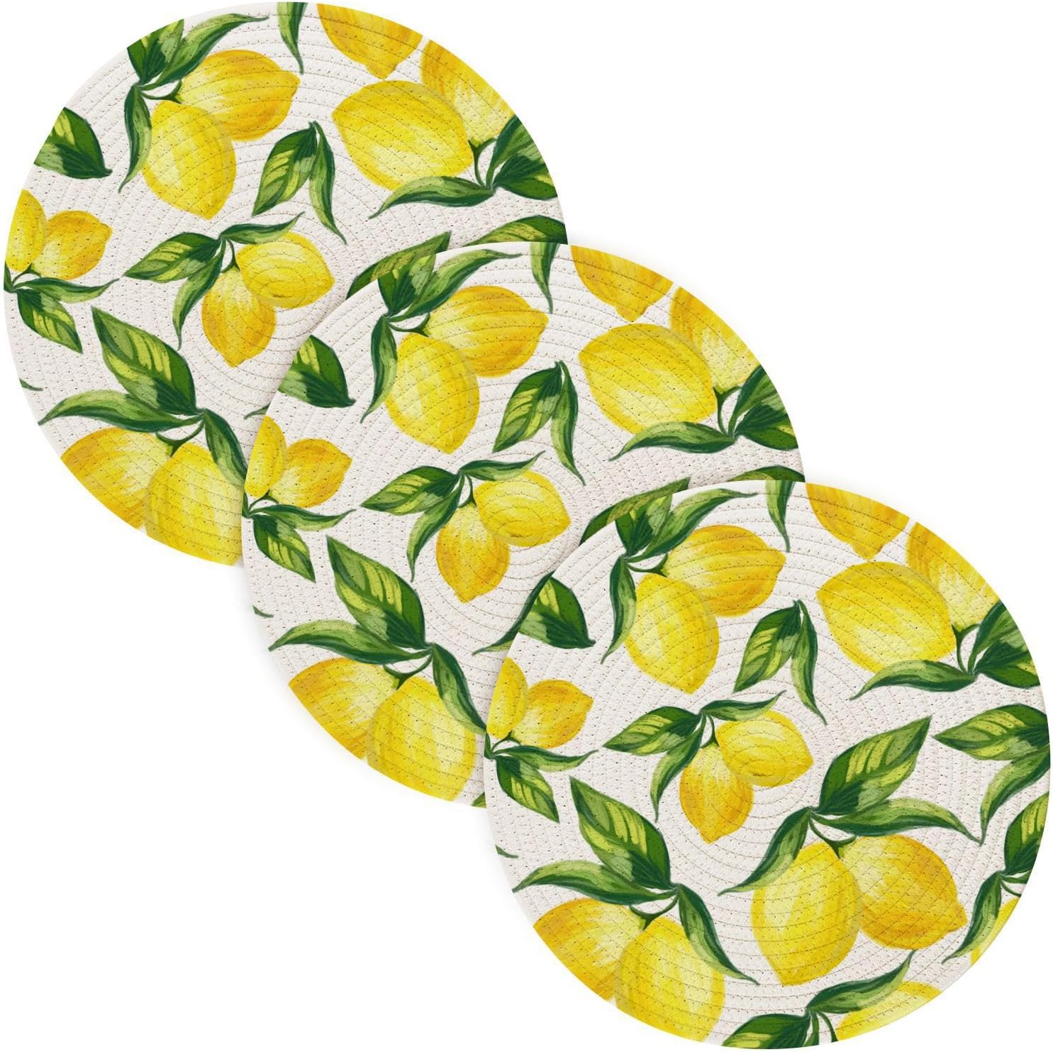 ALAZA Yellow Lemon Pot Holder Set