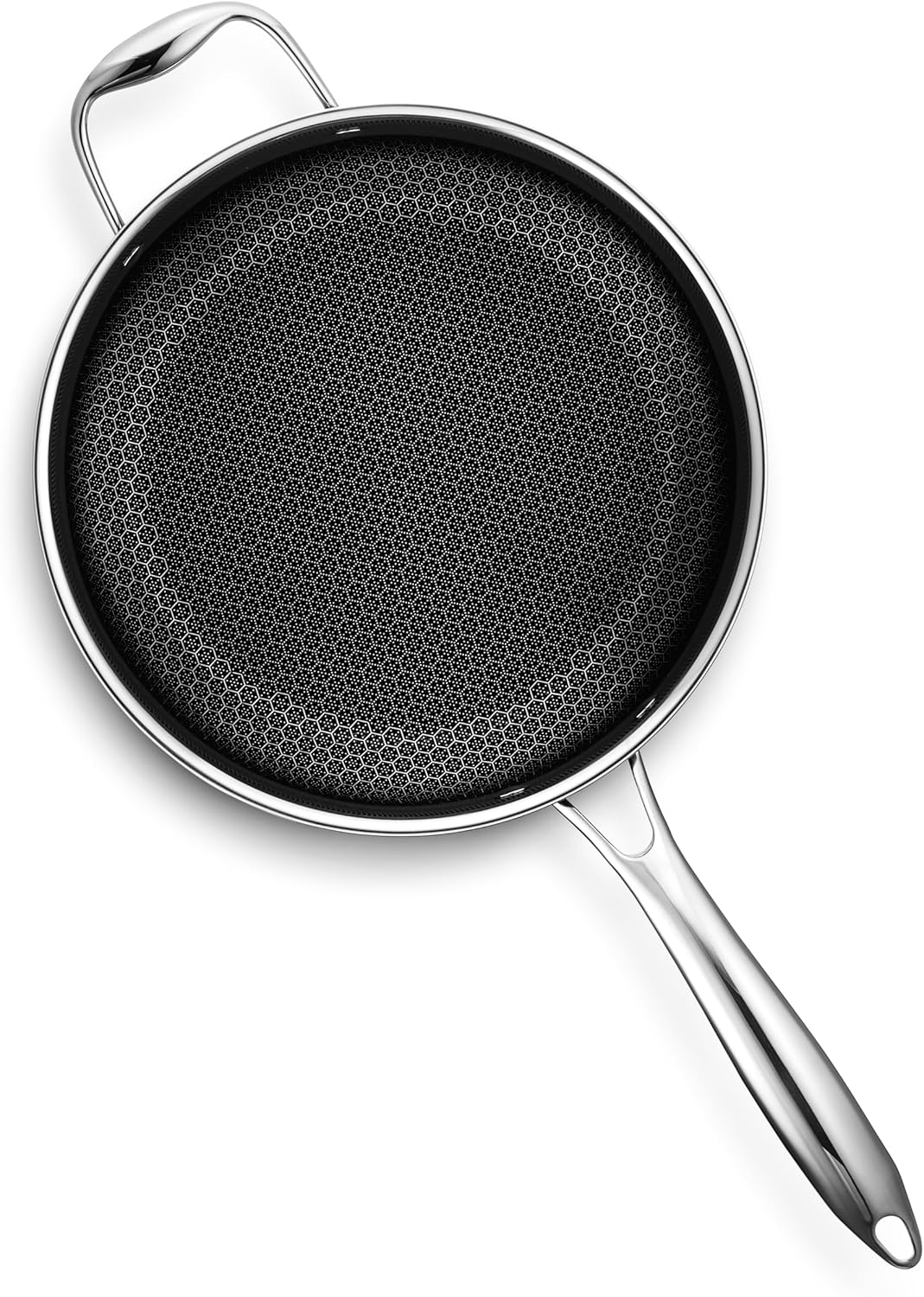 HexClad 5-Quart Hybrid with Tempered Glass Lid