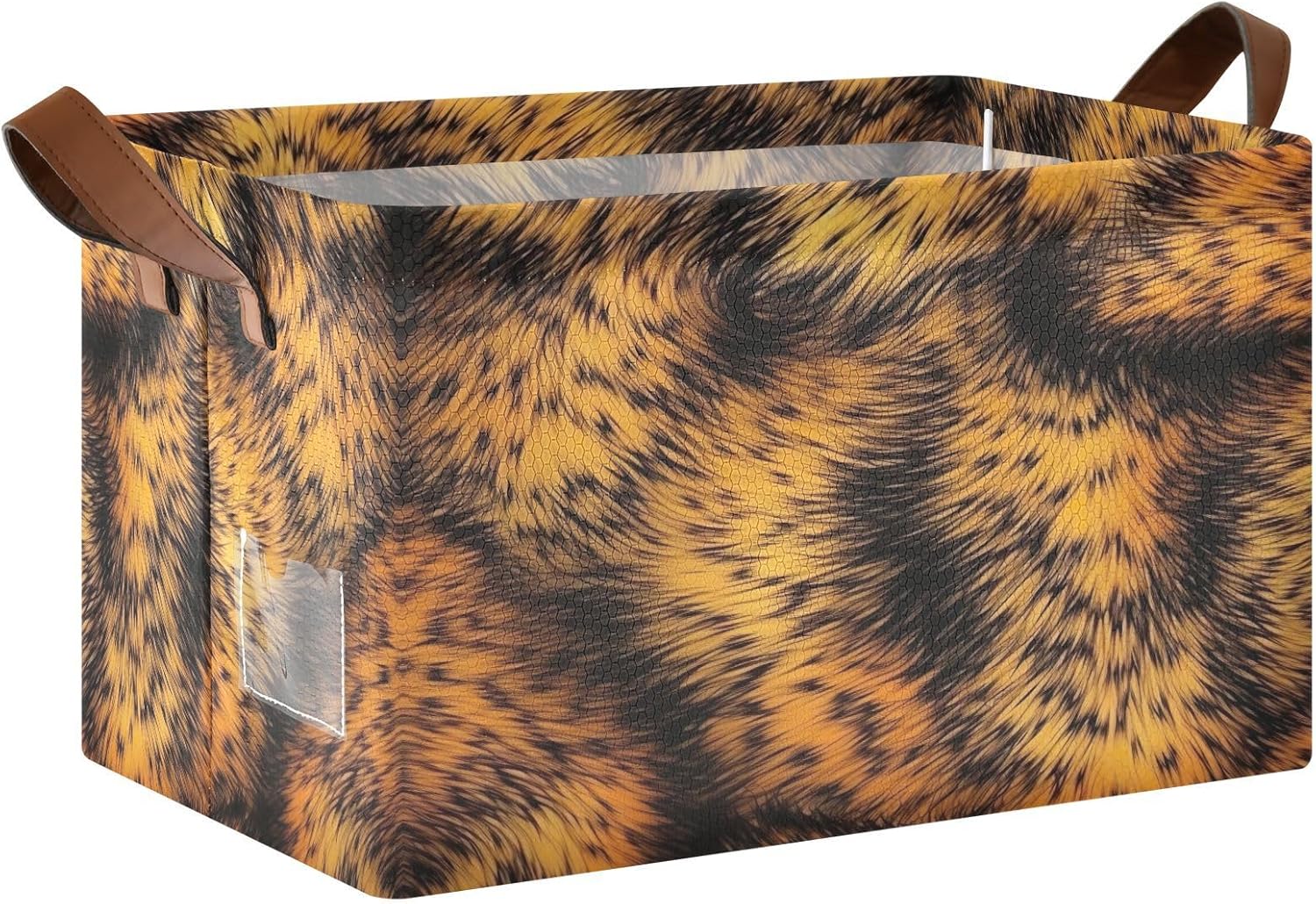 Big Leopard Dresser Storage Basket - Collapsible Waterproof
