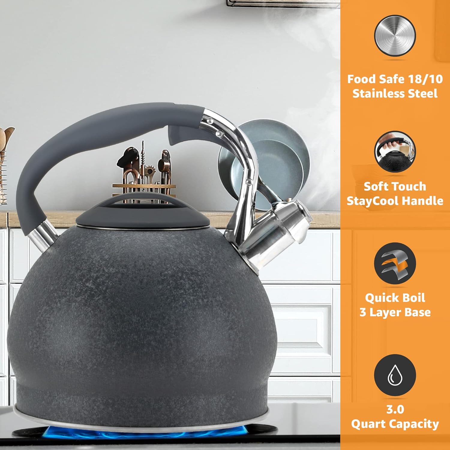 Priority Chefs Soft Touch RapidCool Tea Kettle