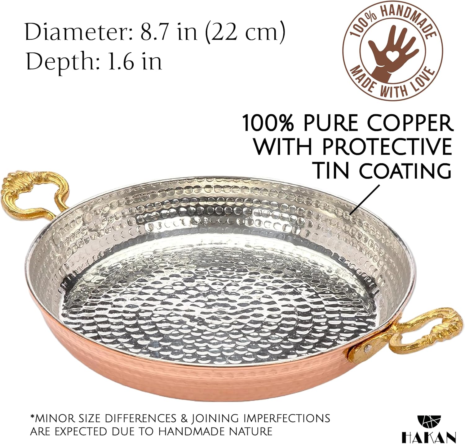 Sturdy Copper Omelet Pan