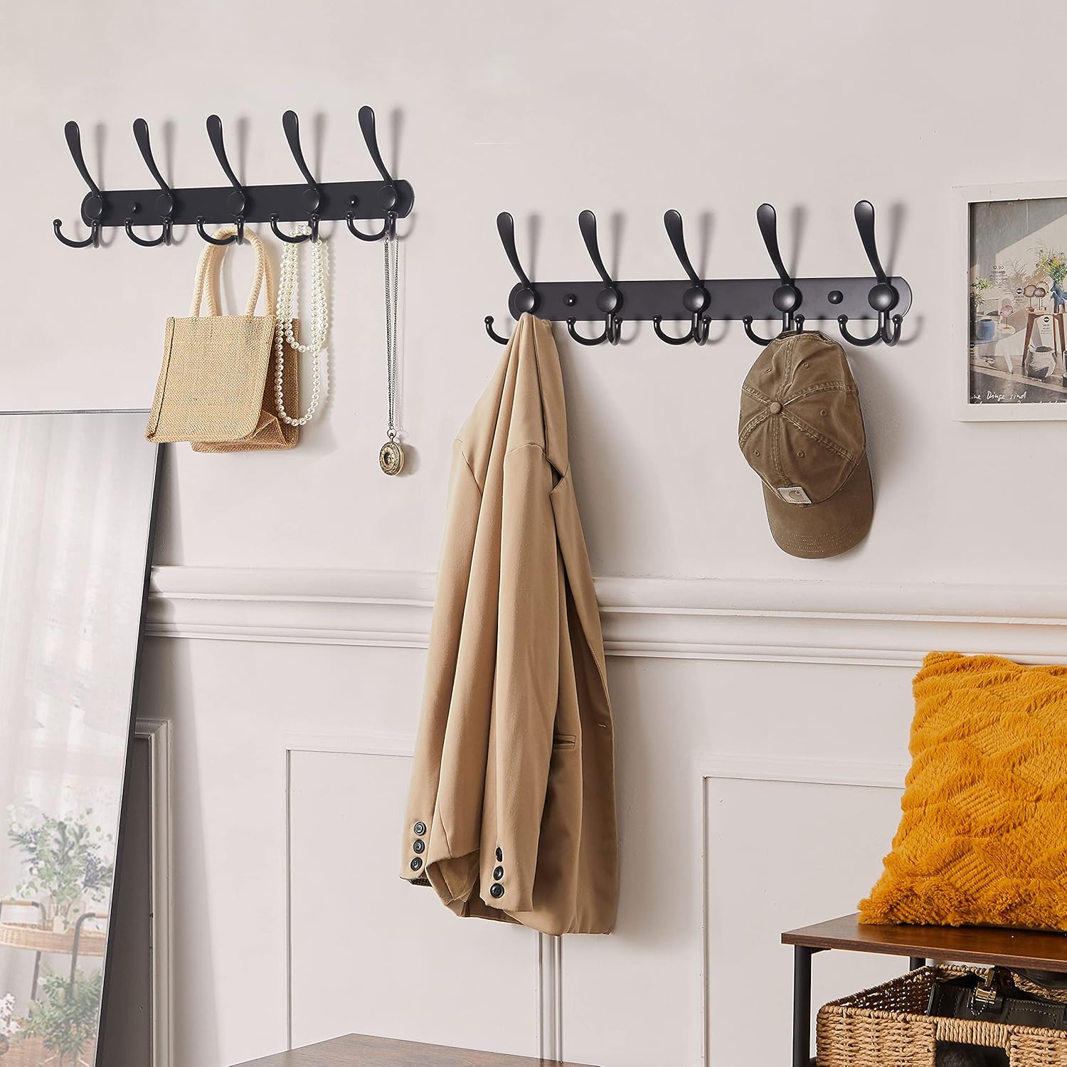 Durable Wall-Mounted Coat Rack
