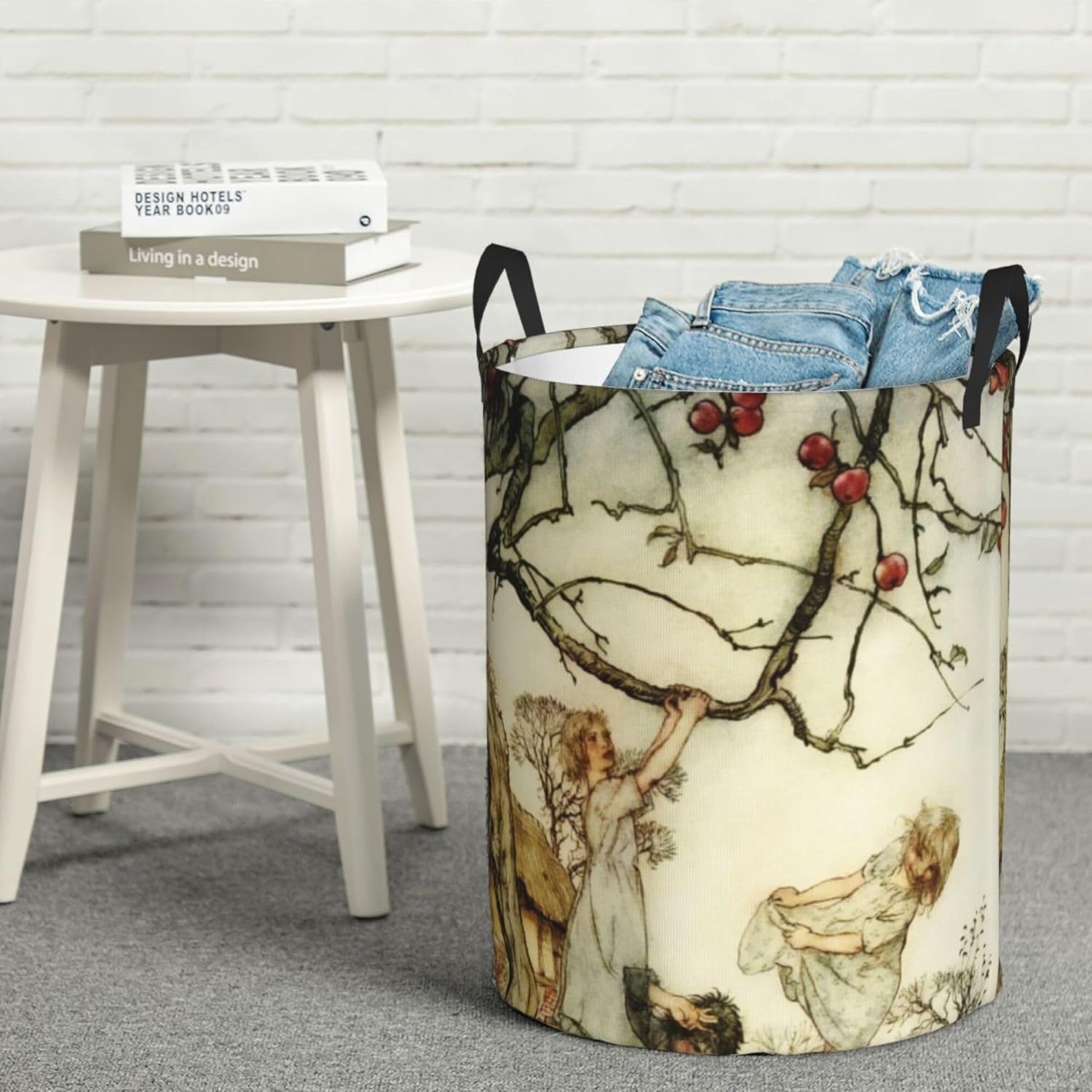 Collapsible Laundry Basket Victorian Design Durable Storage Solution
