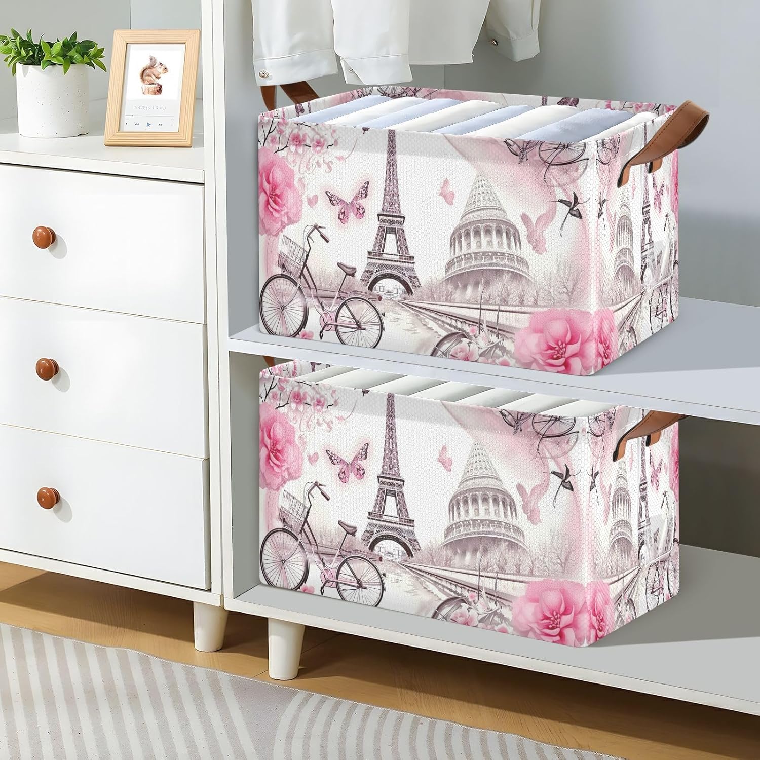 Eiffel Tower Storage Basket 2 Pack