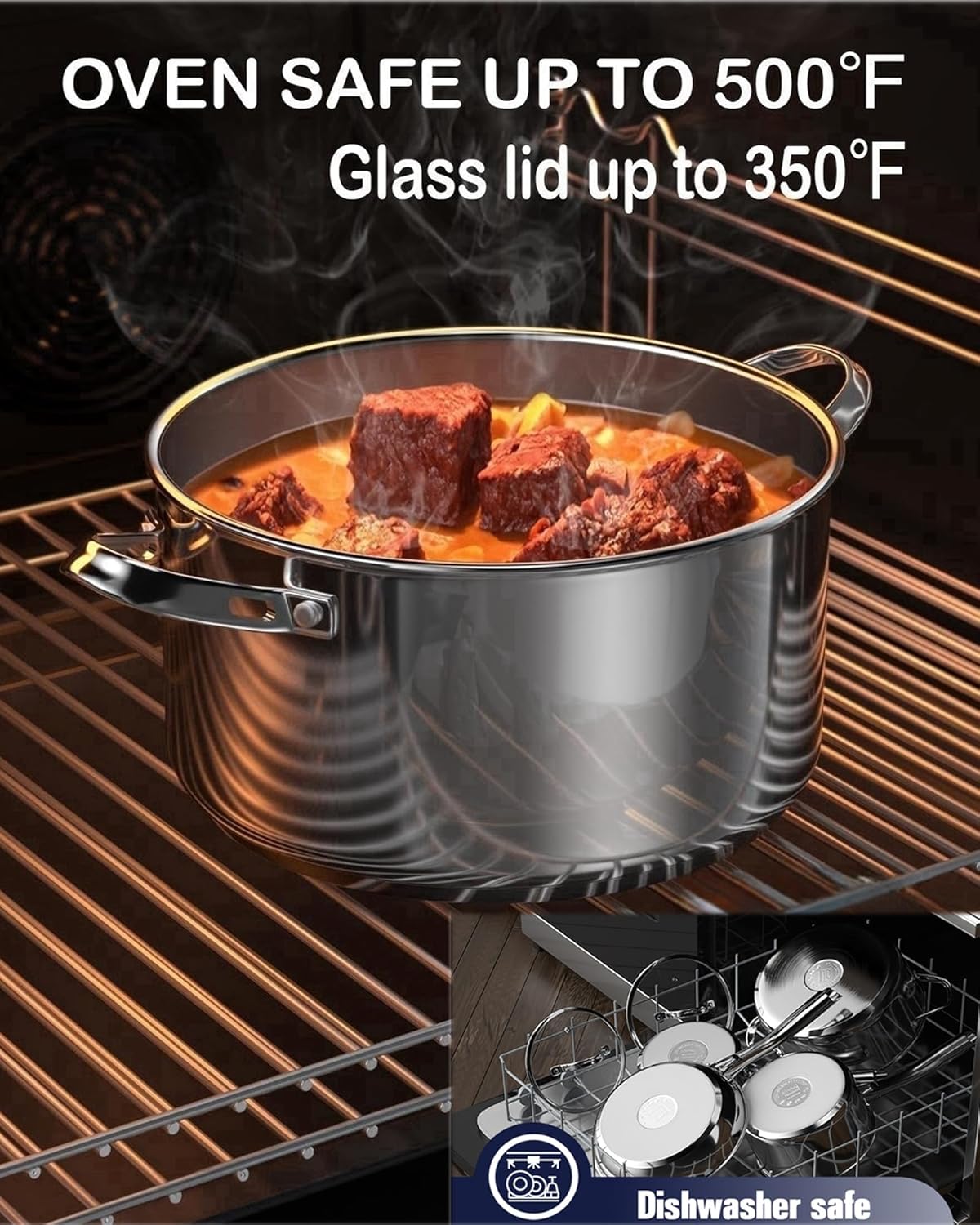 Cooks Standard 6 Quart Dutch Oven with Glass Lid