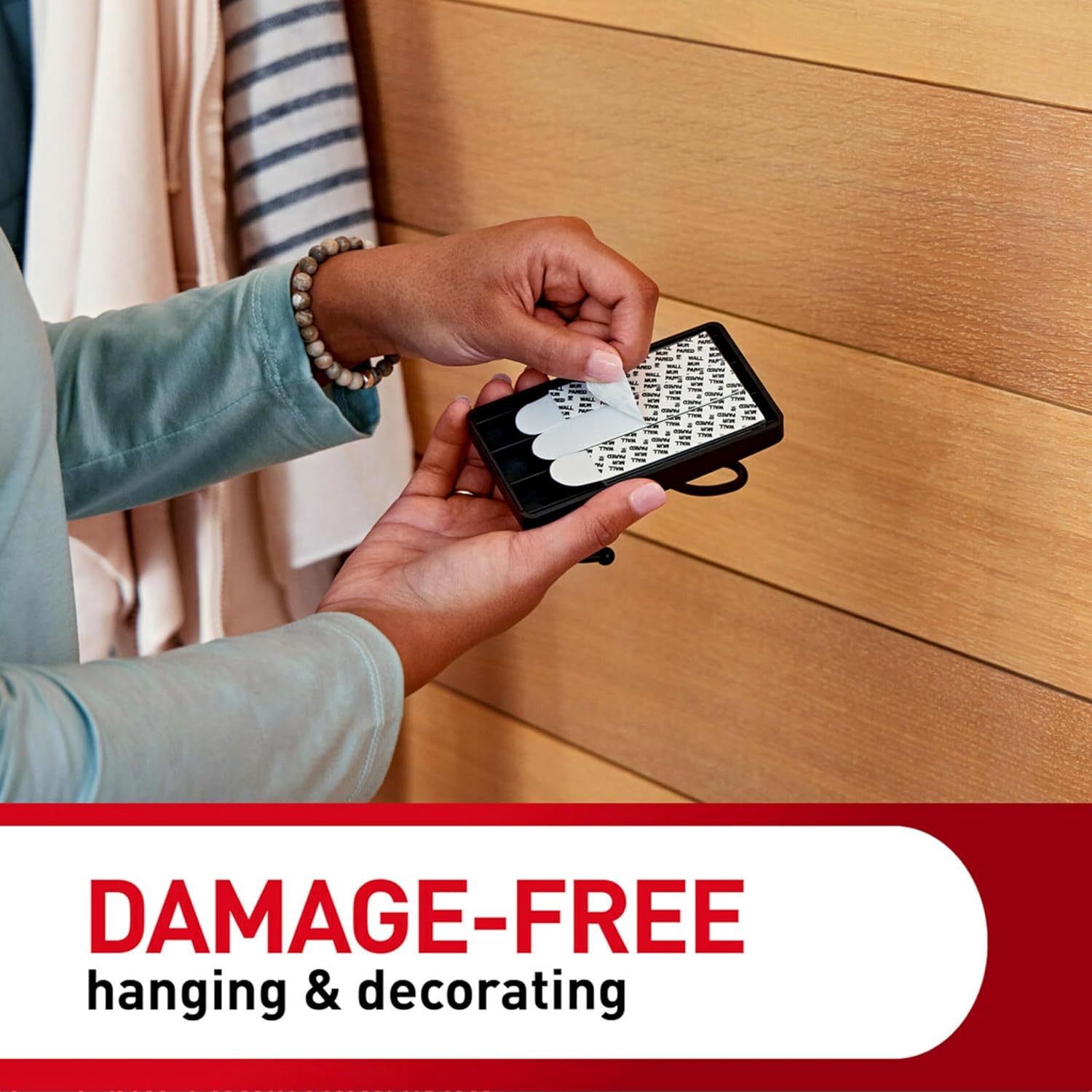 Durable Matte Black Wall Hook 3 Strips for Easy Hanging