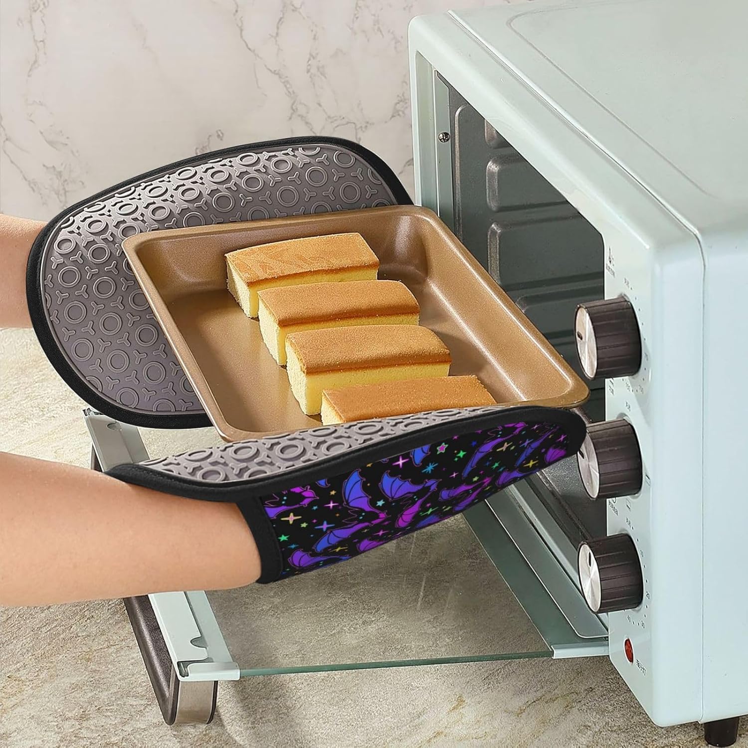 Halloween Heat-Resistant Silicone Potholders with Pocket