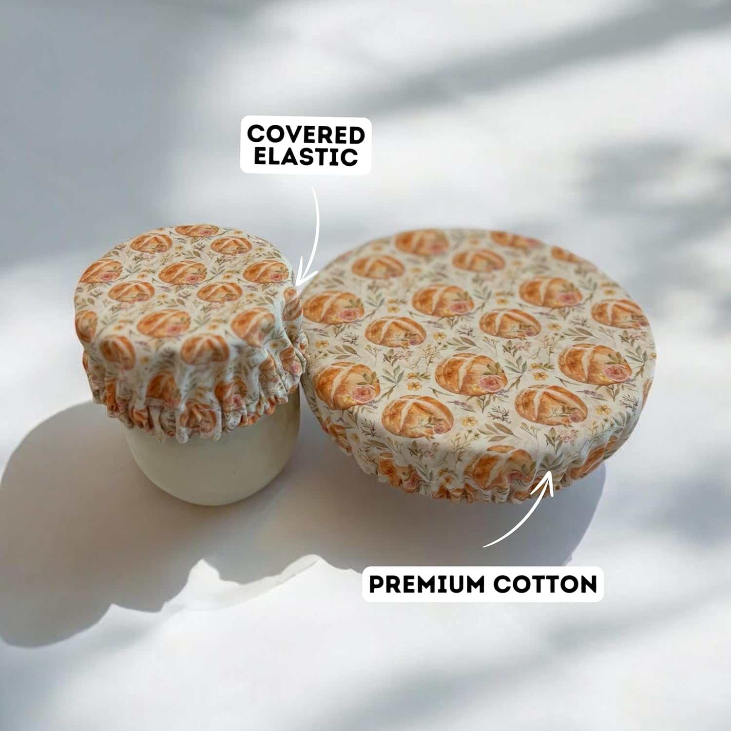 Sourdough Reusable Jar Bowl Covers