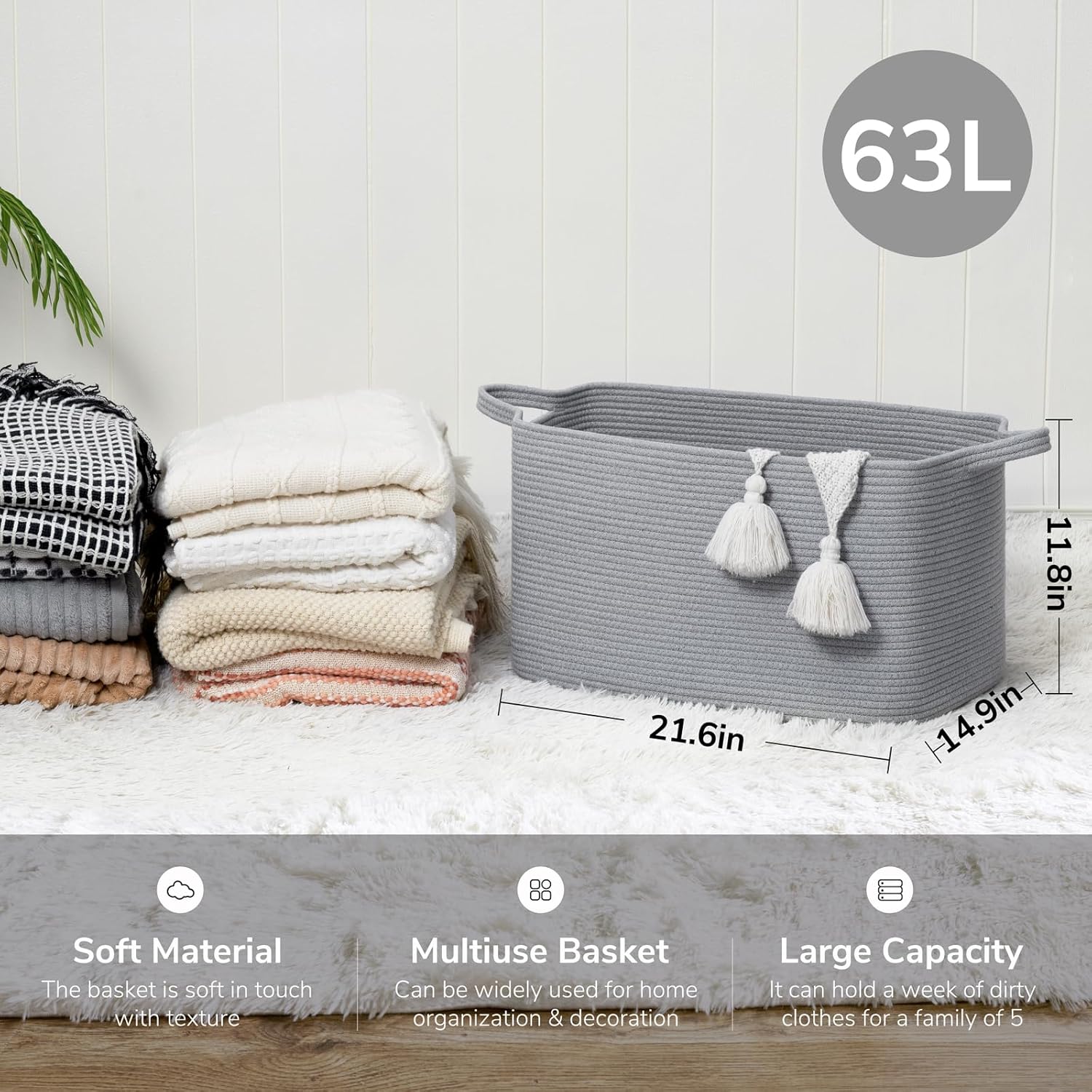 Goodpick Large Storage Bin Stylishdesign for Kids Organizing