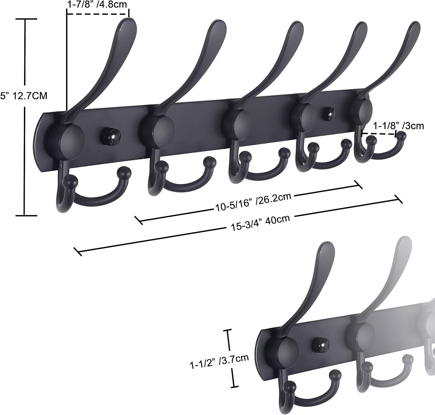 Durable Wall-Mounted Coat Rack