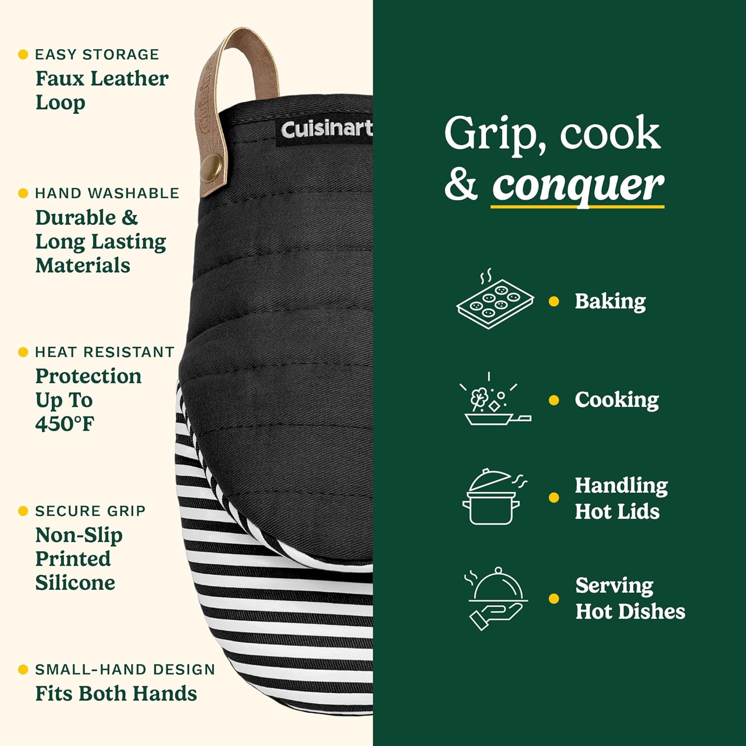 STURDY MINI OVEN MITTS FOR COOKING heat protected kitchen tools