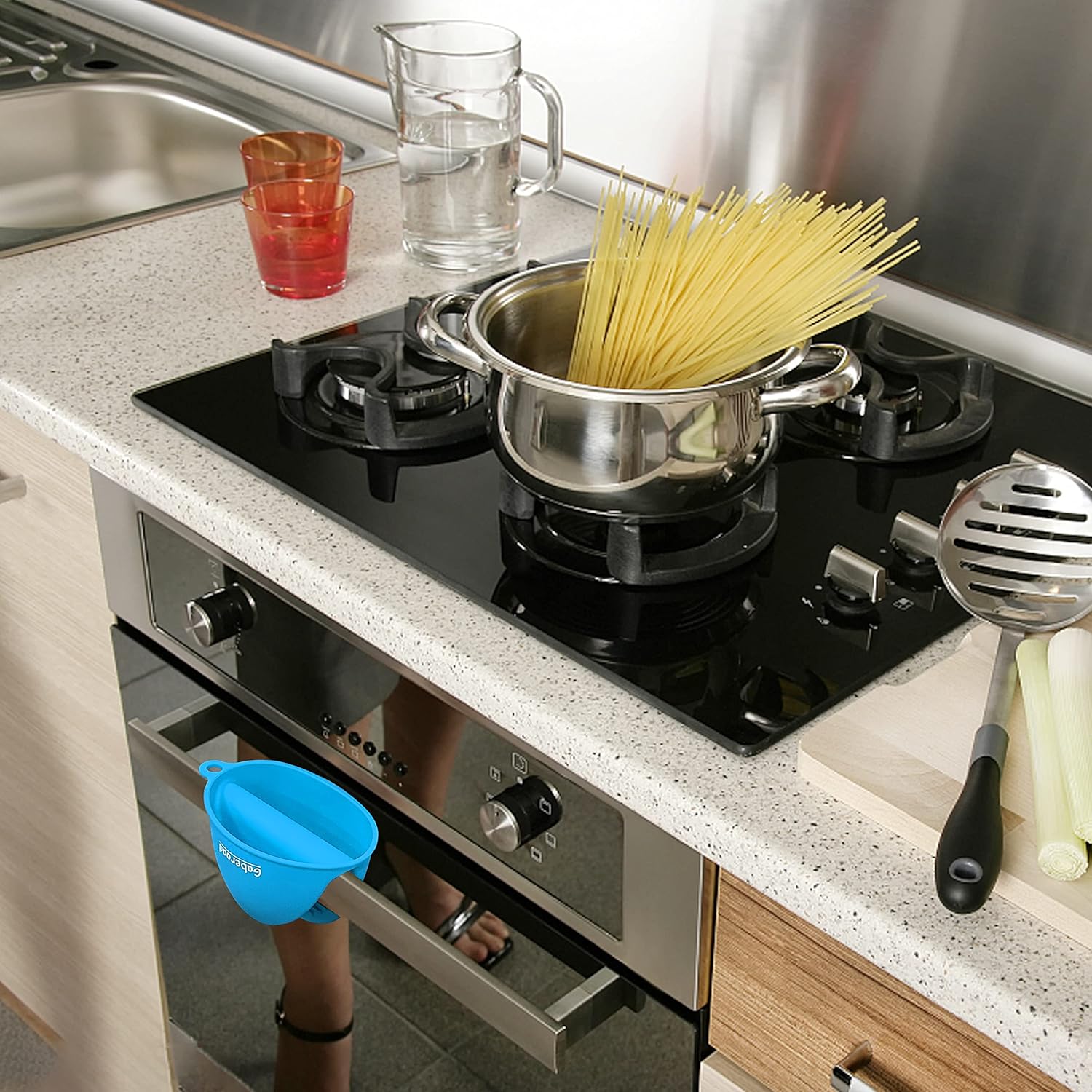 Thicken silicone oven mitts heat resistant oven gloves for cooking
