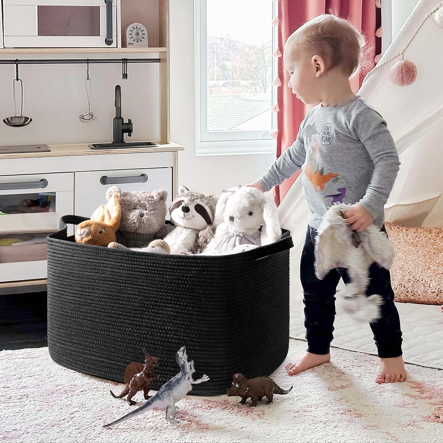 Sturdy Durable Storage Basket for Living Room