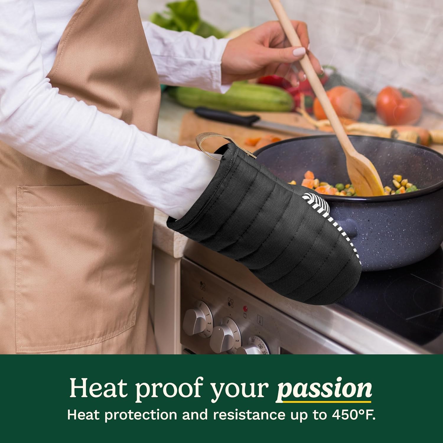 STURDY MINI OVEN MITTS FOR COOKING heat protected kitchen tools