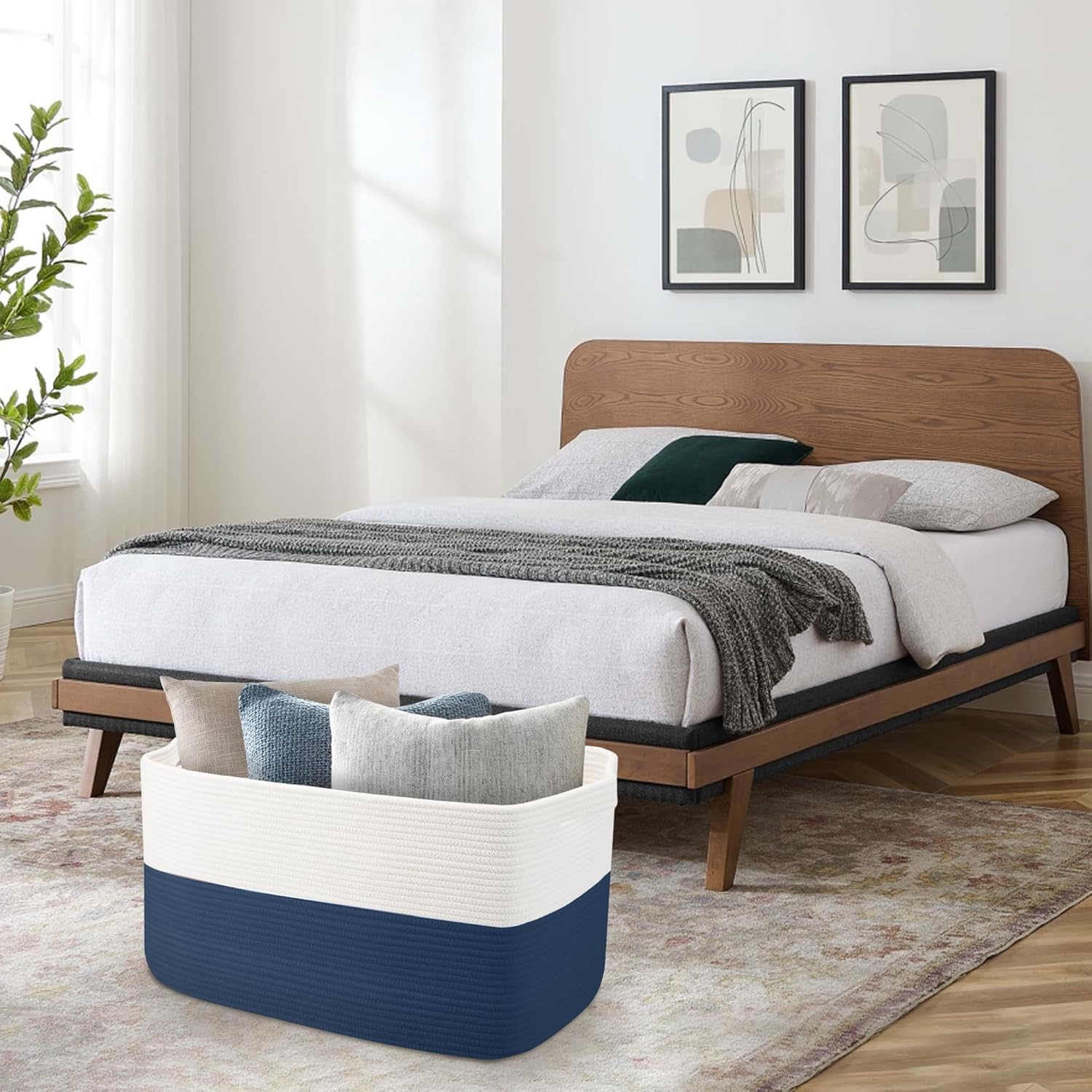 Extra Large Rectangular Wicker Storage Basket