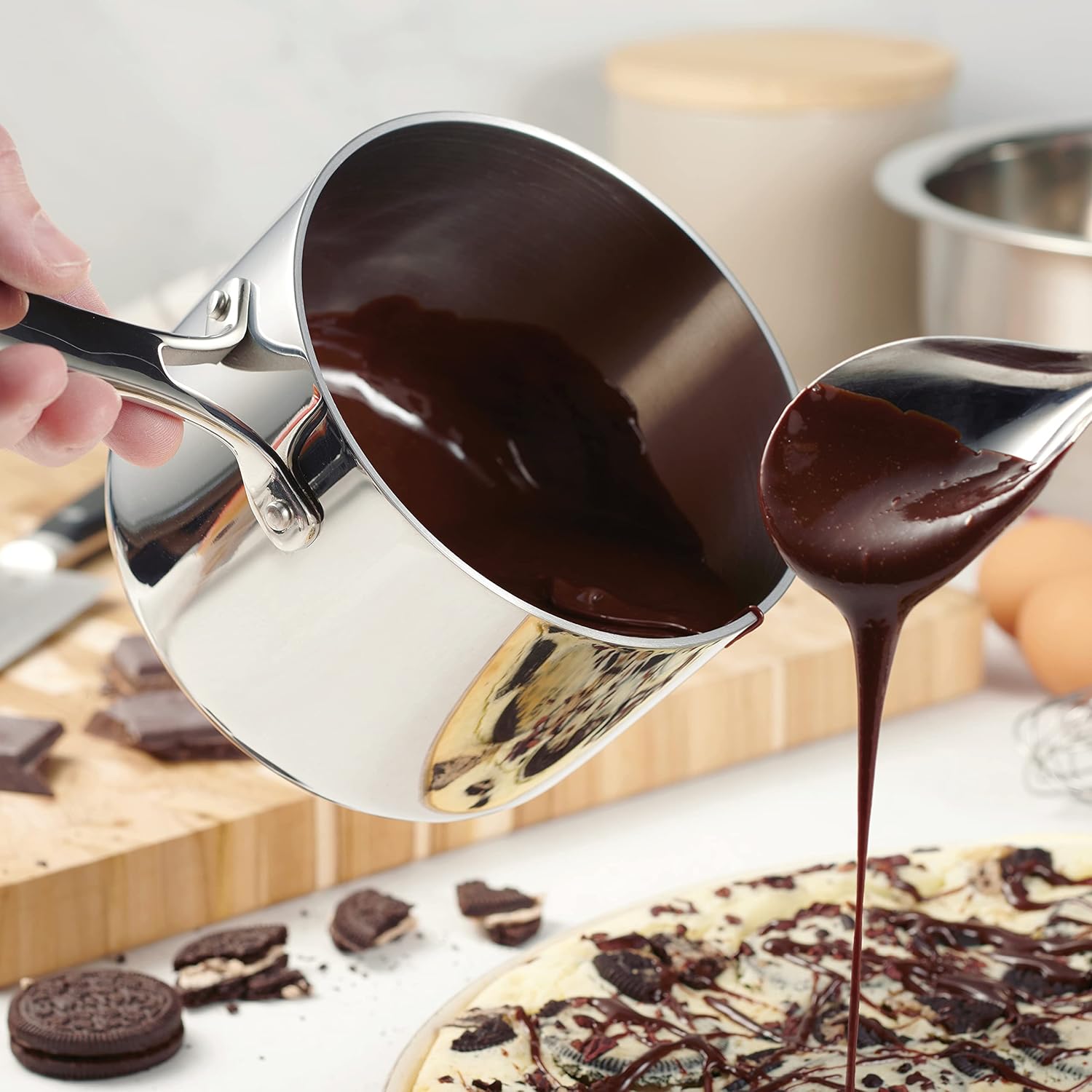 Tri-Ply Clad Stainless Steel Sauce Pan