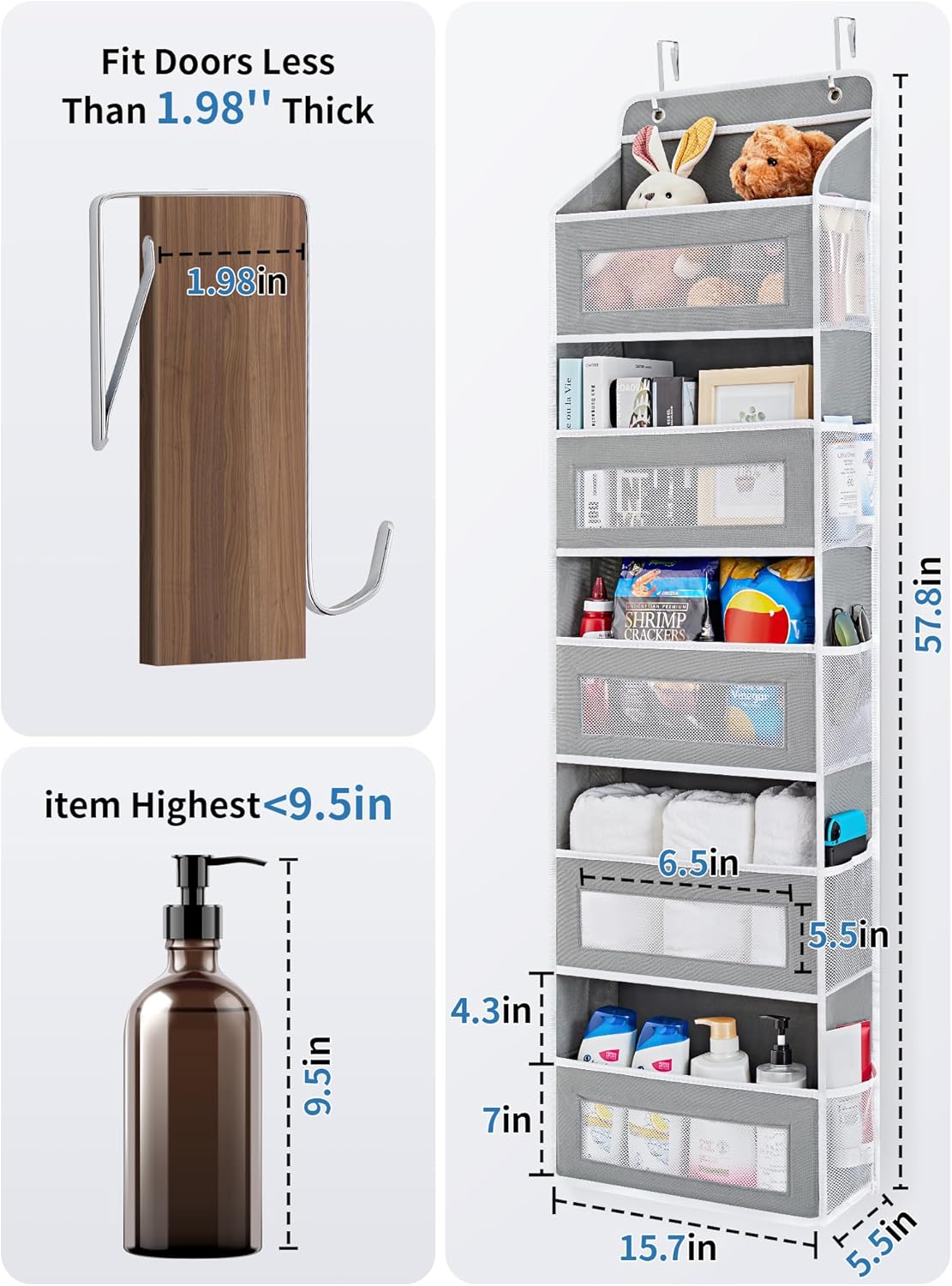 Sturdy Door Organizer Storage System for Home Use
