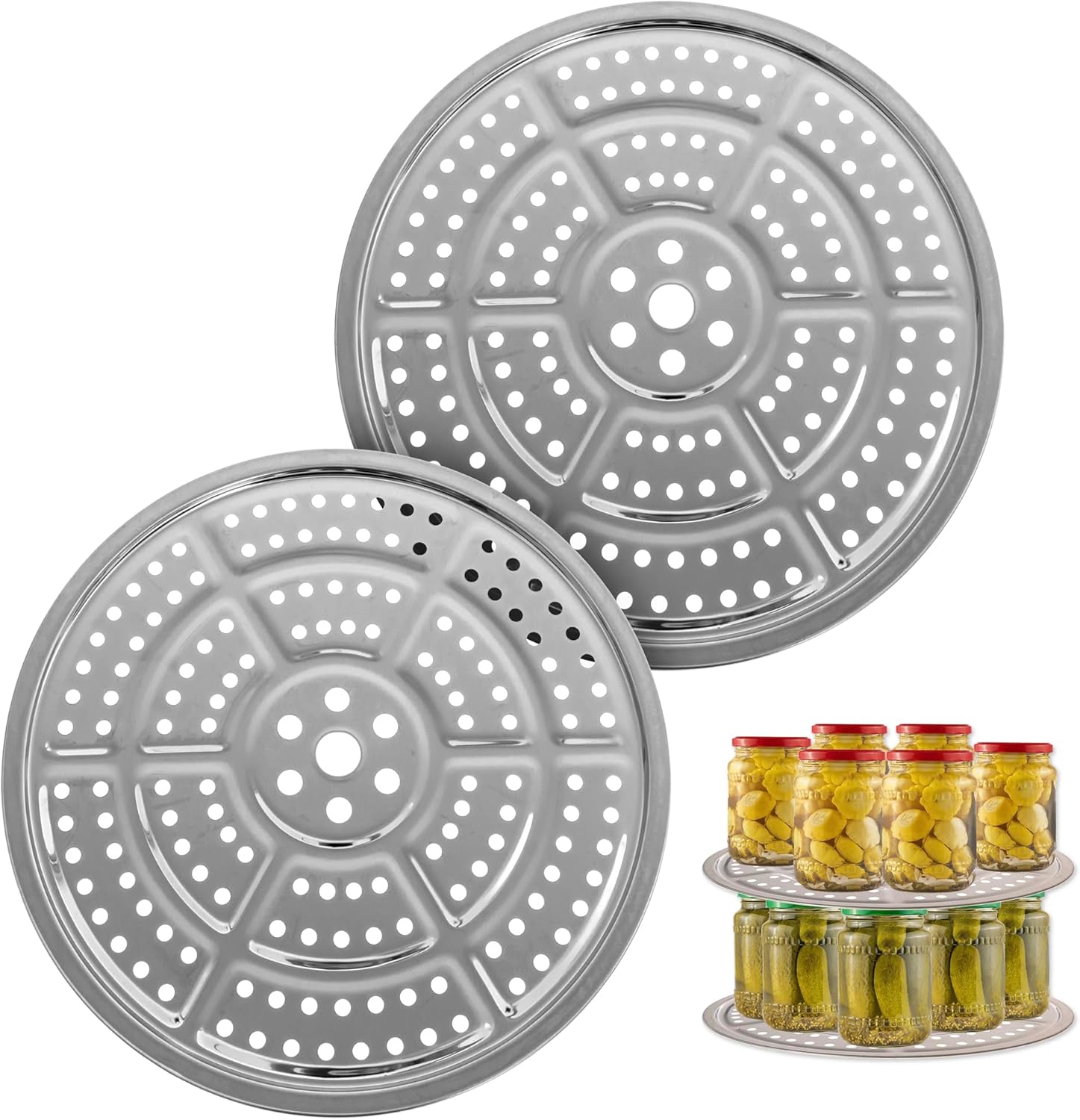 Precise 2-Pack Stainless Steel Pressure Canner Rack