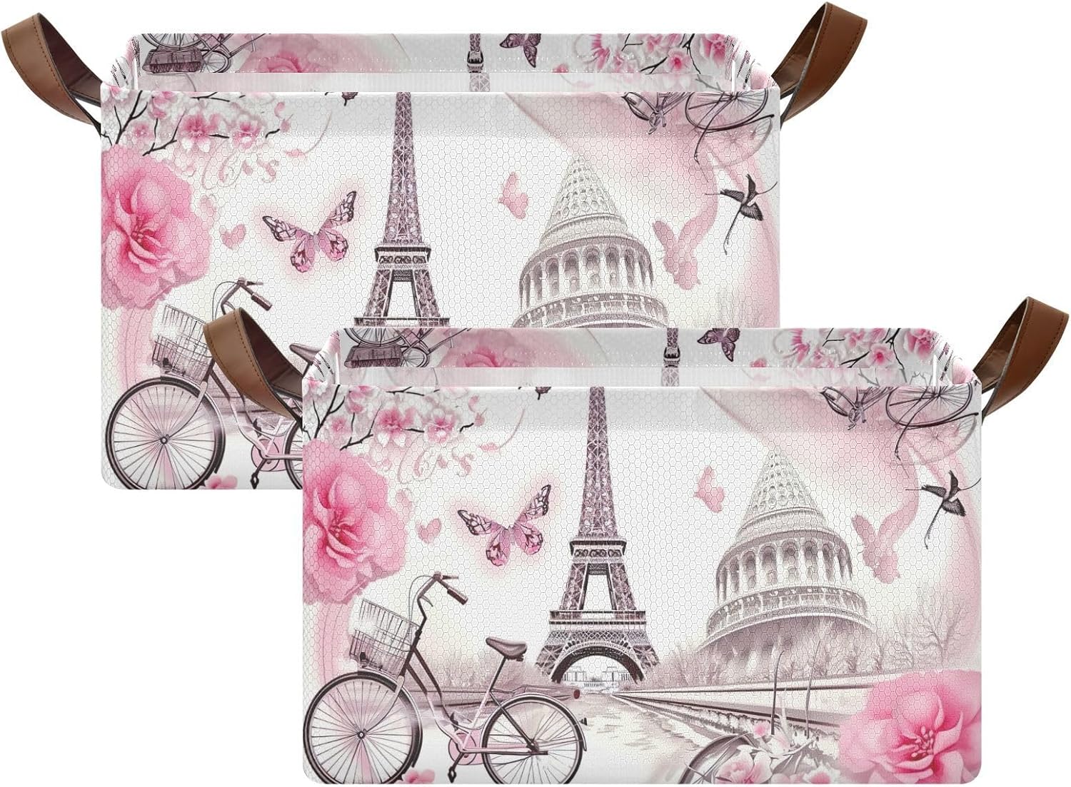 Eiffel Tower Storage Basket 2 Pack
