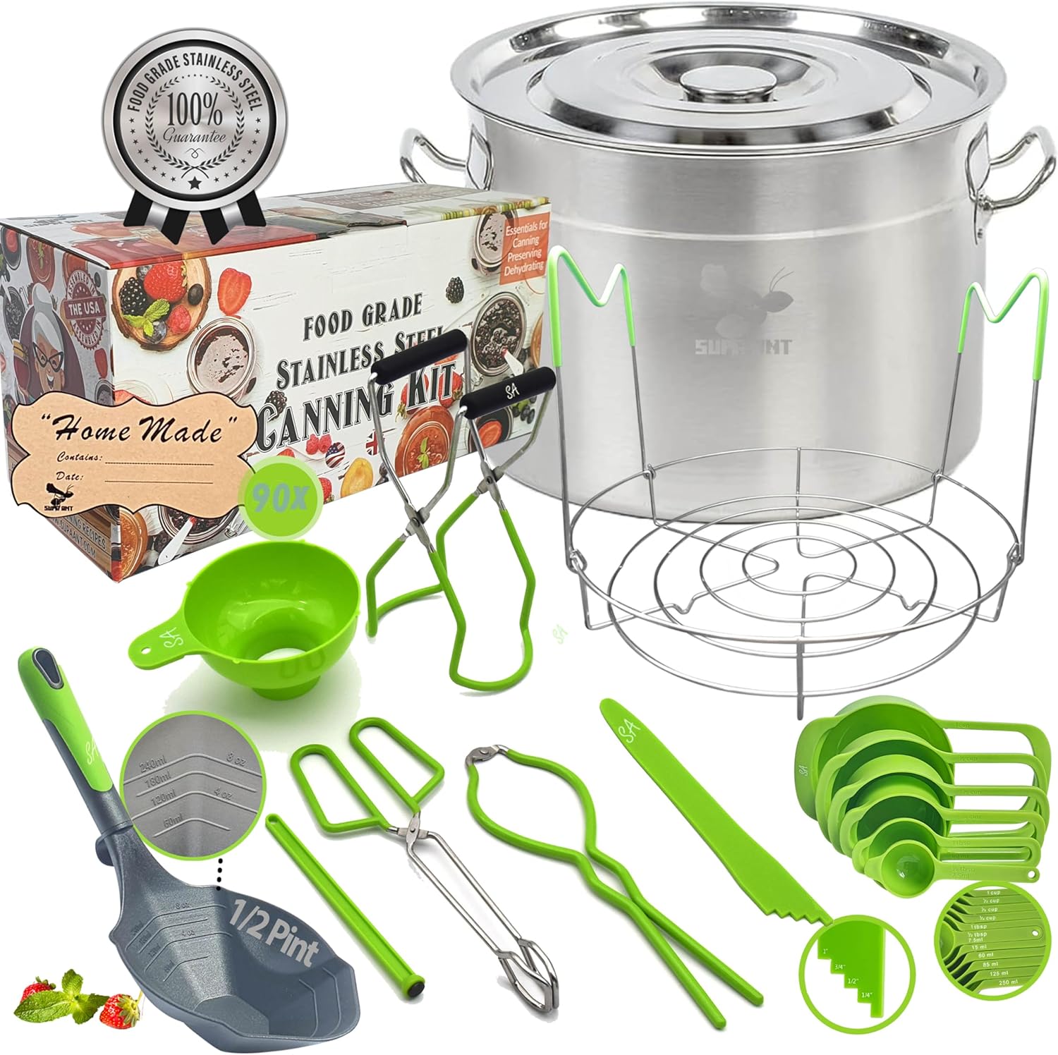 Stainless Steel Canning Kit with Everything for Home Preserving