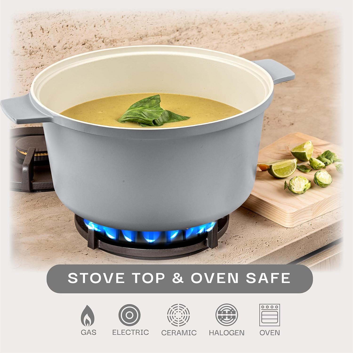 Gotham Steel 5 Qt Weightless Ceramic Dutch Oven Pot