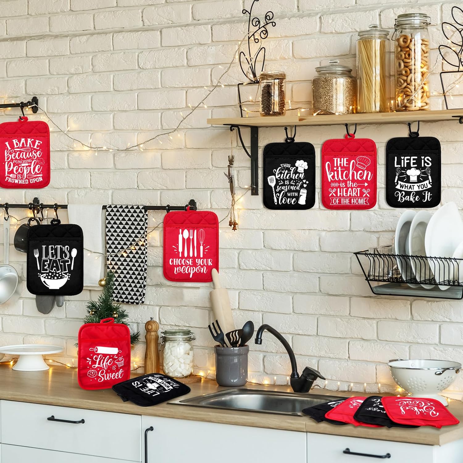 Jingmore 12-Piece Funny Baking Pot Holders