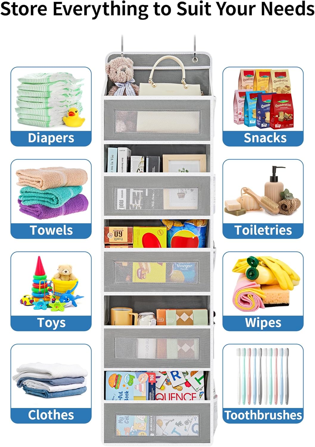 Sturdy Door Organizer Storage System for Home Use