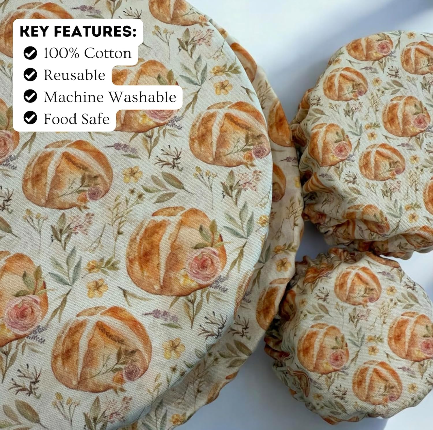 Sourdough Reusable Jar Bowl Covers