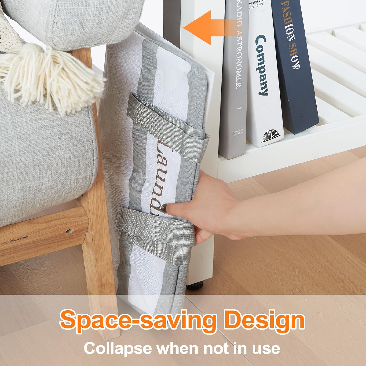 Two-Piece Collapsible Laundry Hamper for Bathroom Storage