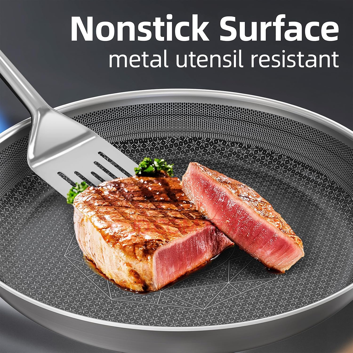 Stainless Steel Saucepan Nonstick with Ceramic Lid