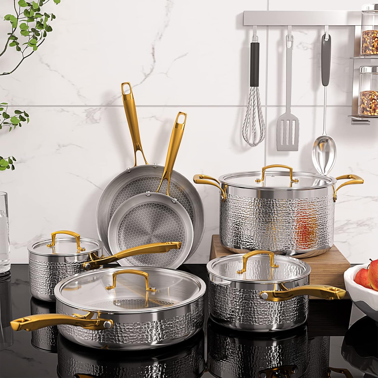 Homaz Life Tri-Ply Stainless Steel Cookware Set