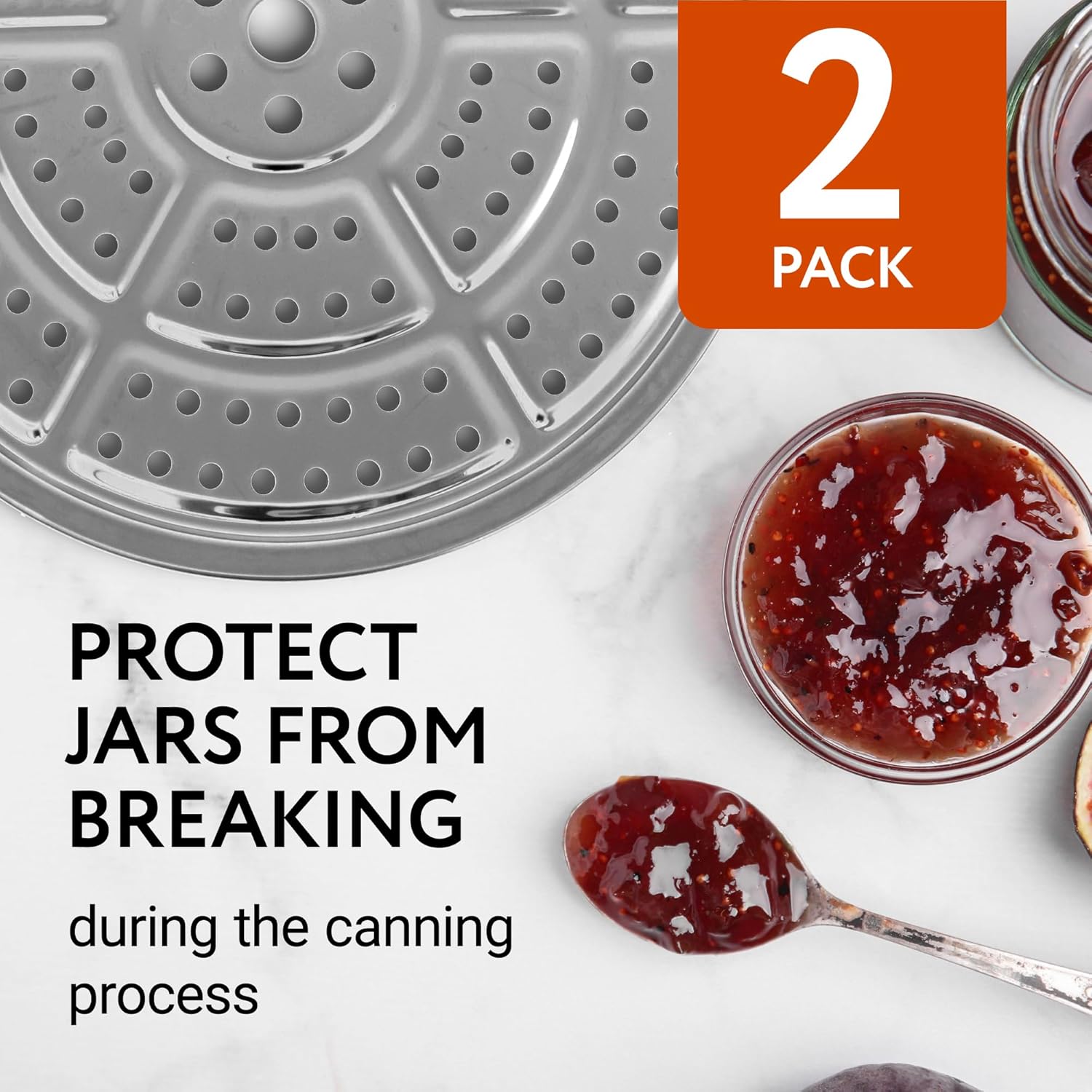 Precise 2-Pack Stainless Steel Pressure Canner Rack