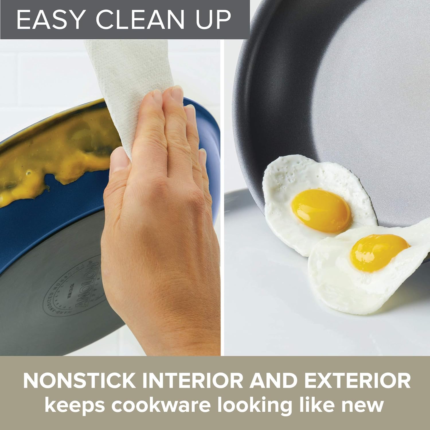 Anolon Advanced Home Hard Anodized Nonstick Saucepan with Lid and Straining Function