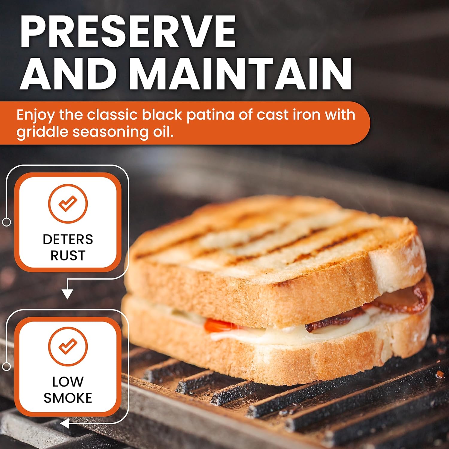 Grill with PrecisionHeritage Griddle Oil