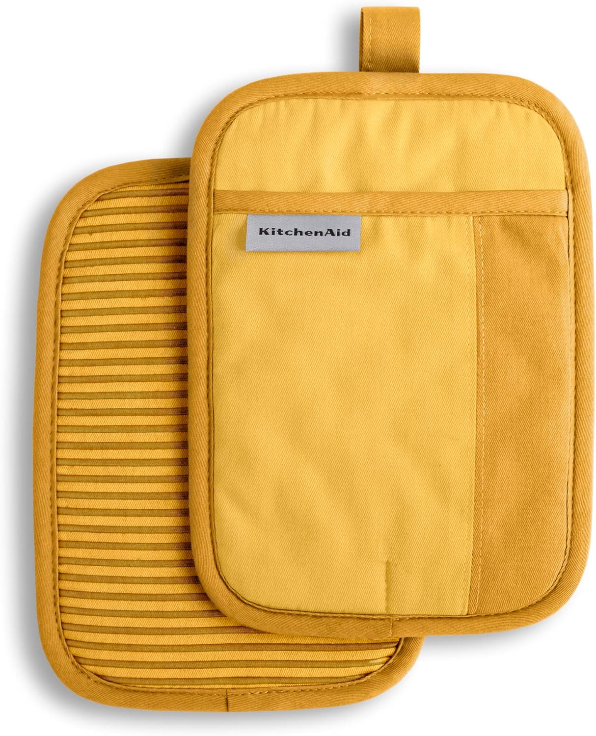 High-Quality Heat-Resistant Oven Mitt Set Majestic Yellow Non-Slip Potholders