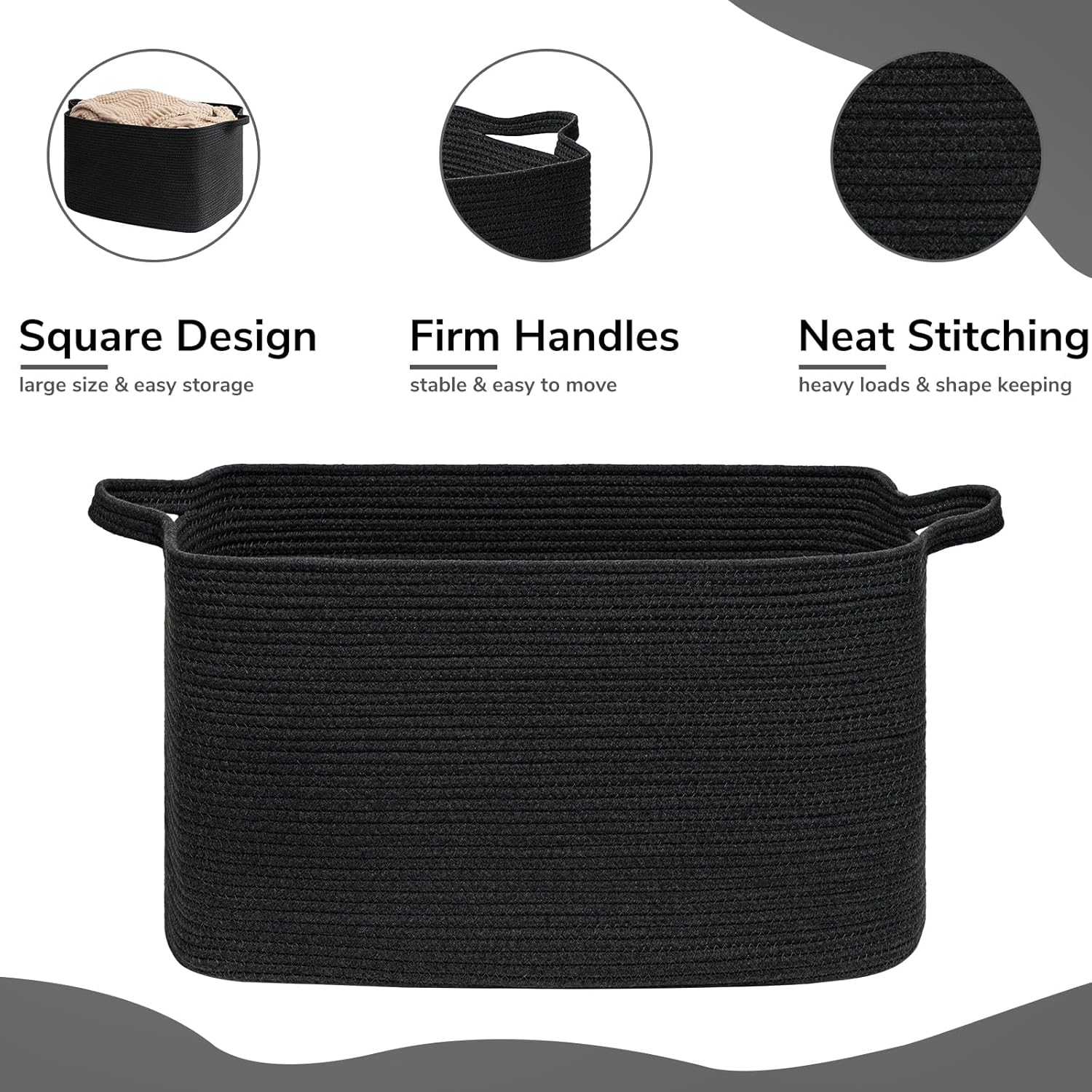 Sturdy Durable Storage Basket for Living Room