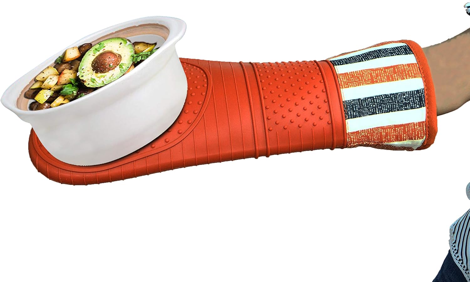 Heat-Resistant Silicone Oven Mitts for Baking