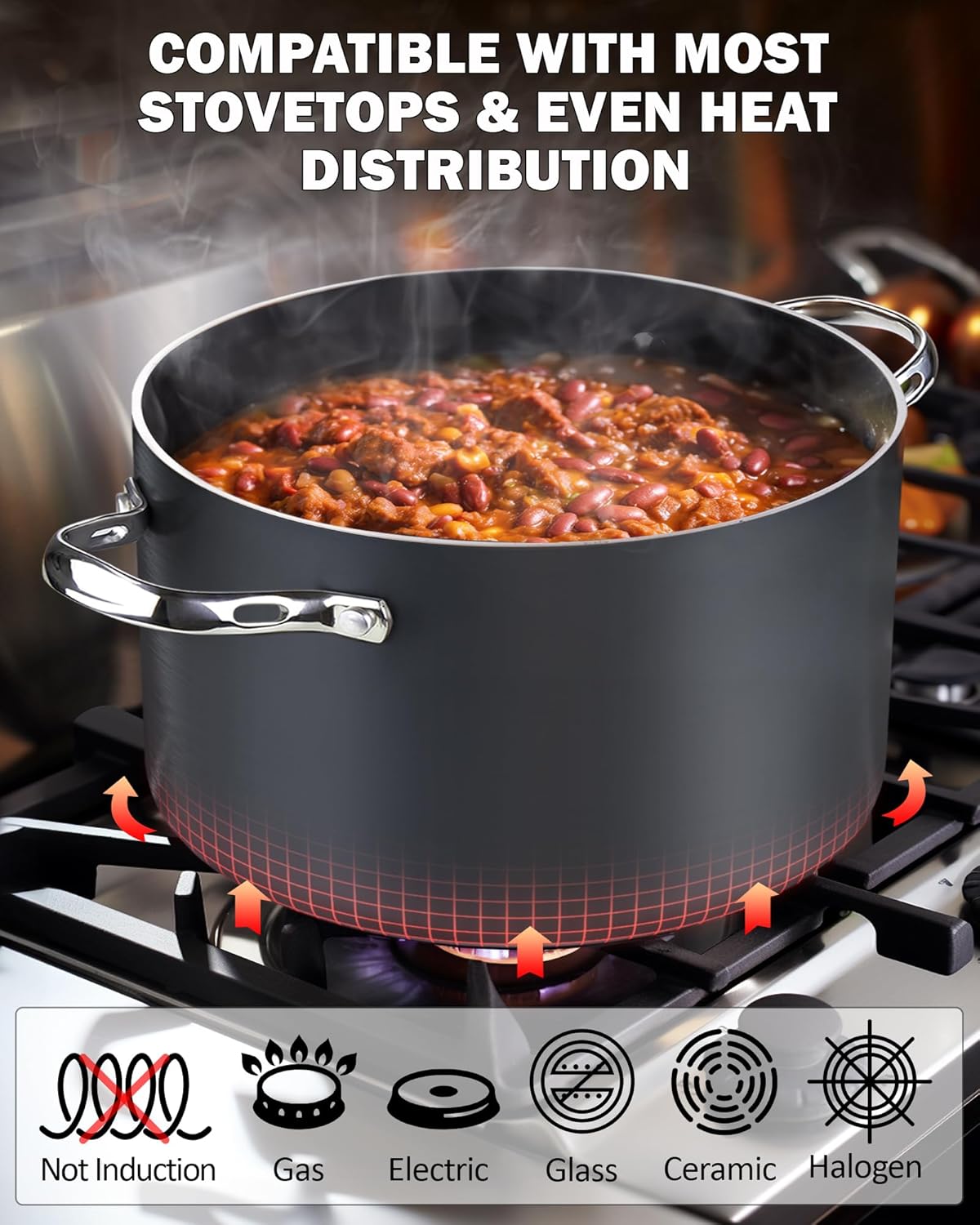 Cooks Standard 7-Quart Dutch Oven Pot with Glass Lid