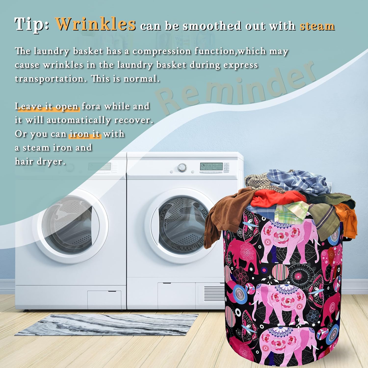 Compact Versatile Folding Laundry Basket for Home Storage