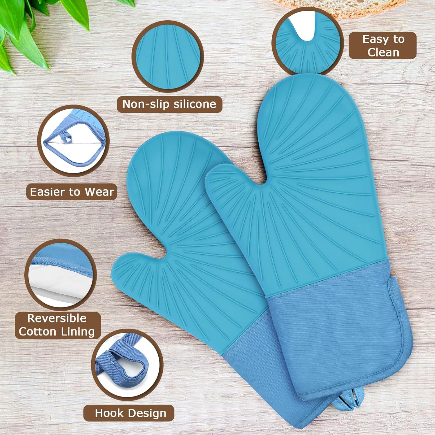 High-Quality Silicone Oven Mitts for Safe Heat-Resistant Cooking